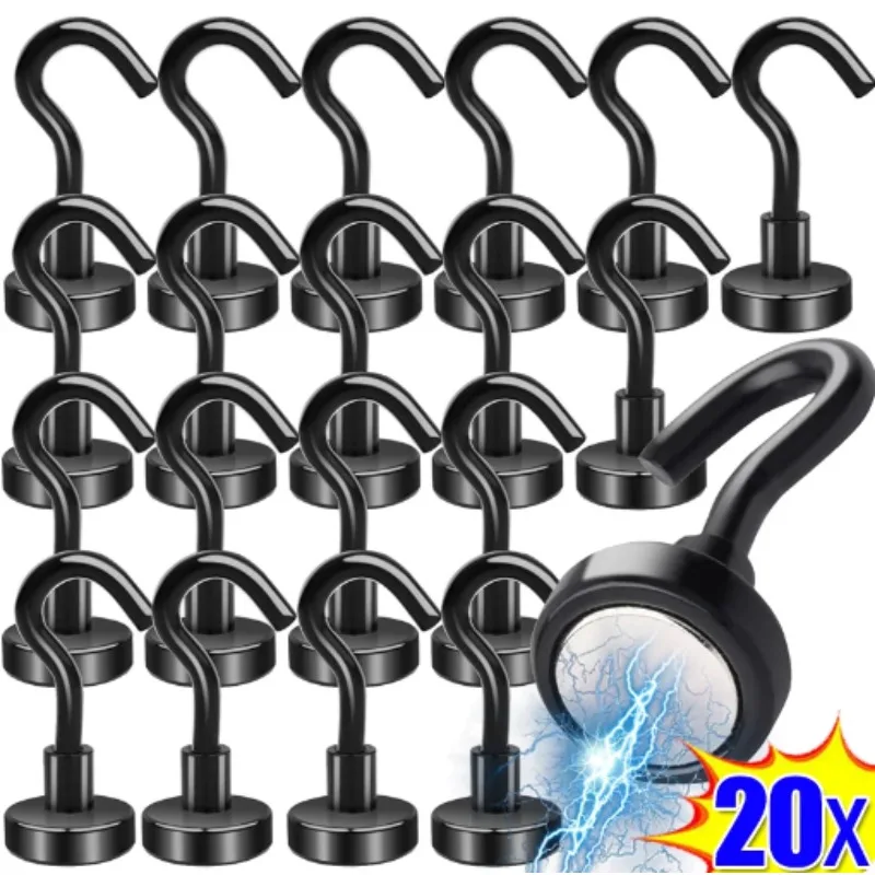 Kitchen Appliances Refrigerators - Black Strong Magnetic Hooks for Fridge