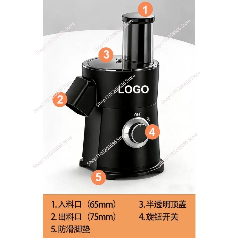 Food Processor Large - Electric Vegetable Cutter, Automatic Large Mouth