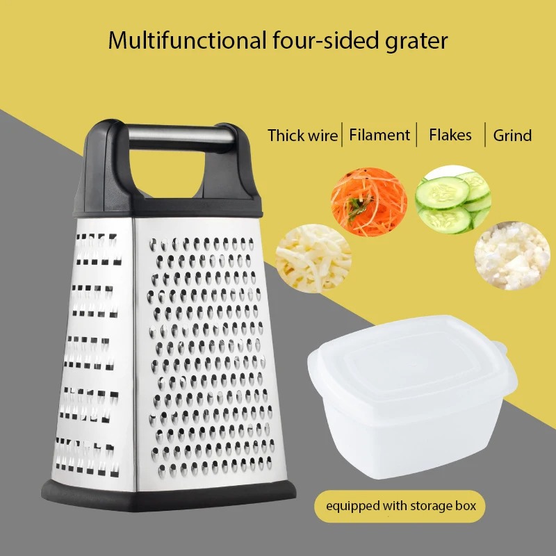 Four-side Box Grater Vegetable - Kitchen Appliances Japan ulasan dan harga