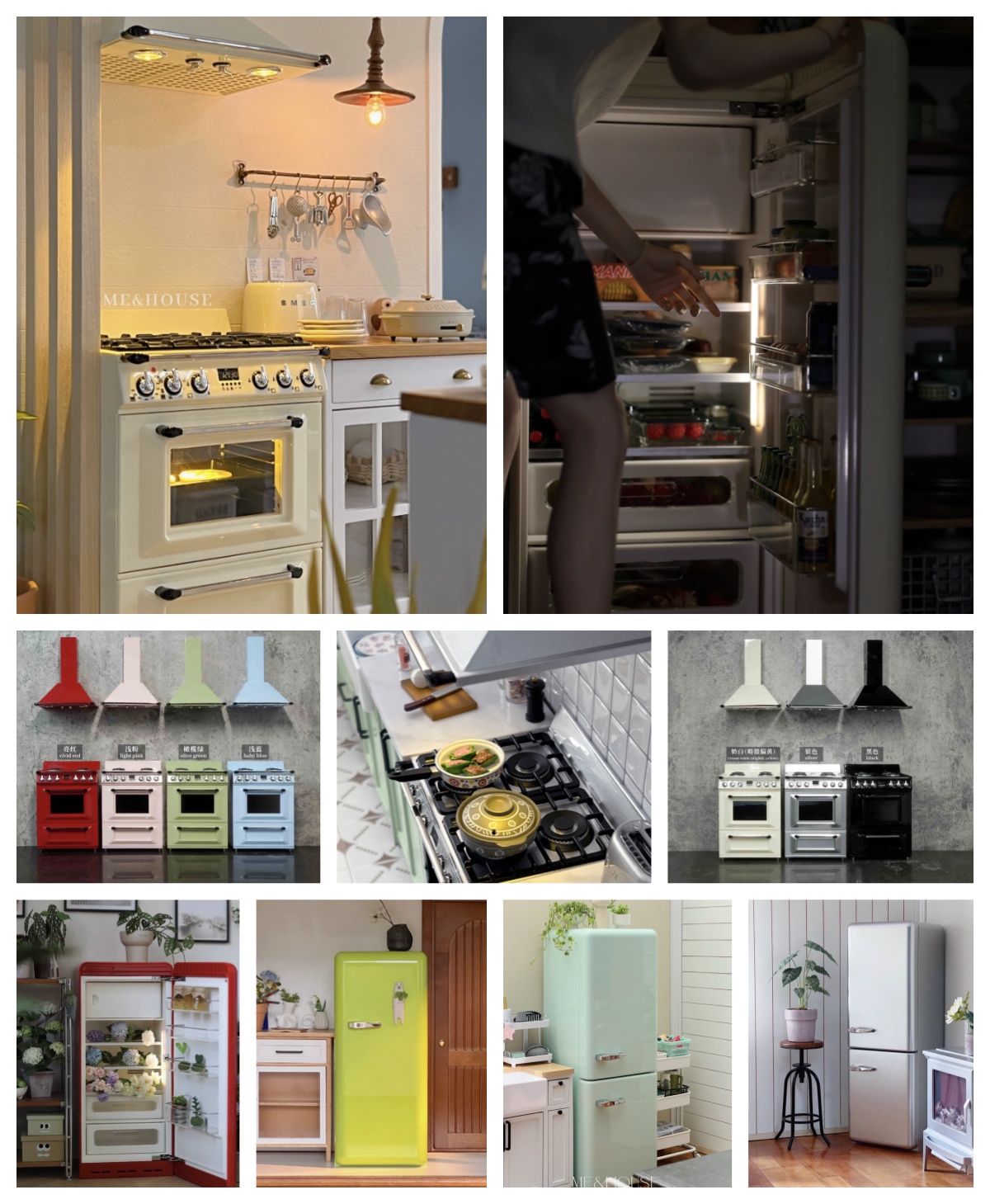 1/6 Modern Miniature Kitchen F - Kitchen Appliances Refrigerators ulasan dan harga