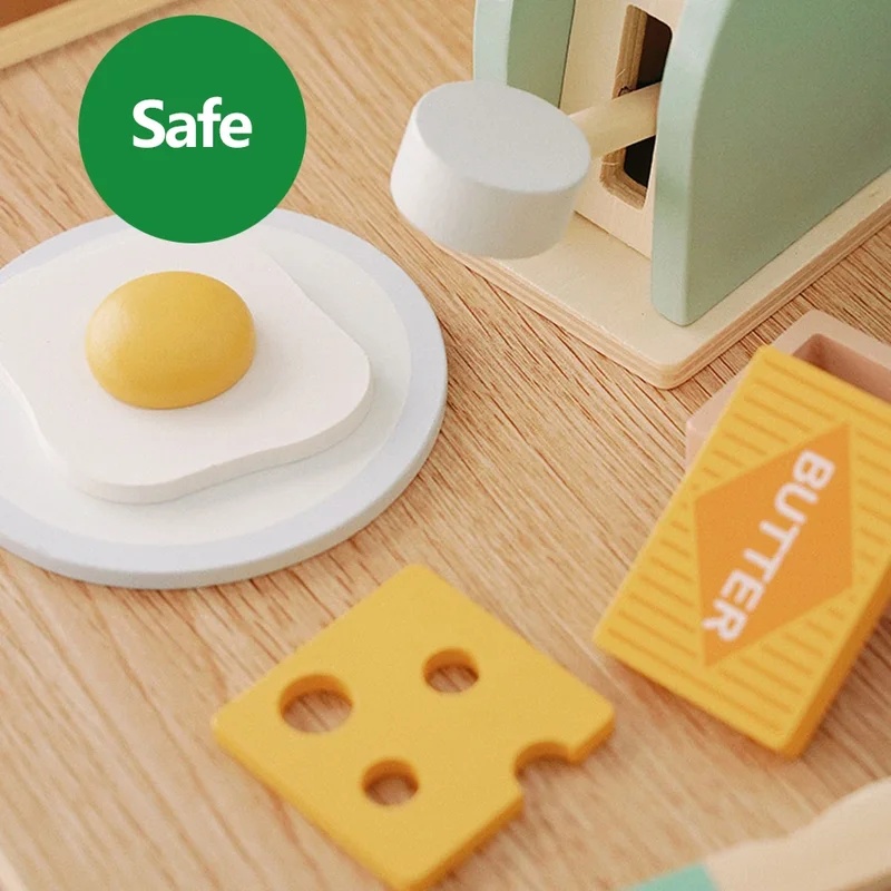 Wooden Simulation Toaster Toy  - Kitchen Appliances For Kids ulasan dan harga
