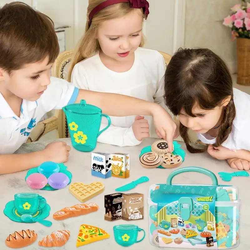 Toy Tea Set For Little Girls T - Kitchen Appliances For Kids ulasan dan harga