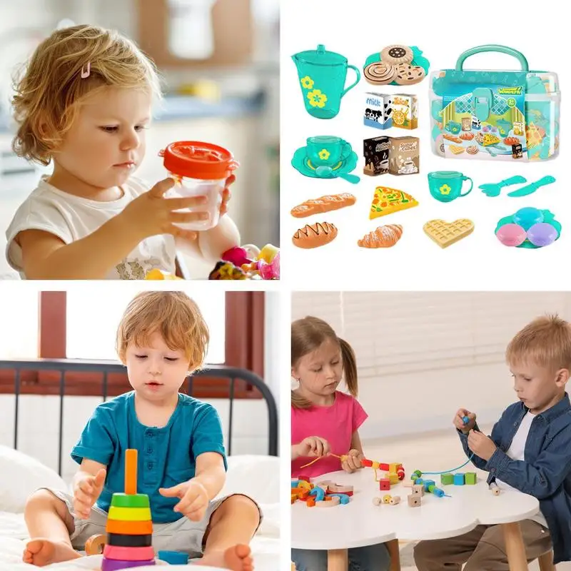 Toy Tea Set For Little Girls T - Kitchen Appliances For Kids ulasan dan harga