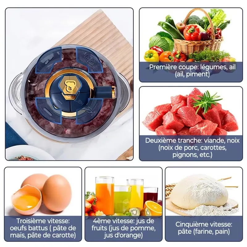 5L Large Capacity Electric Mea - Food Processor Large ulasan dan harga